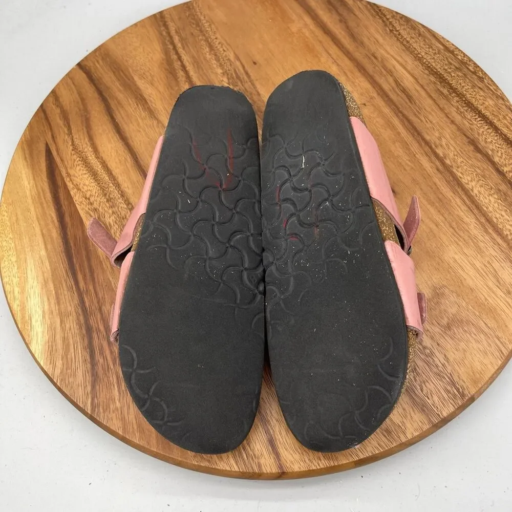 Birkenstock Sydney Sandals Womens Size 8 / 39 Pink Leather Casual Comfort Shoes